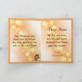 犬の追悼放送 – ペットの死 案内状 (内部)