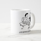 犬の遊コンピュータゲーム。おもしろい ジャンボコーヒーマグカップ (正面右)