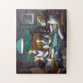 犬の遊トランプのポーカーカシアス・マルセラス・クーリッジ1894 ジグソーパズル (縦)