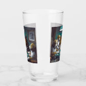 犬の遊トランプのポーカーカシアス・マルセラス・クーリッジ1894 タンブラーグラス (左)