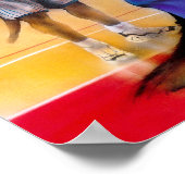 犬の遊バスケットボールのポスター ポスター (角)