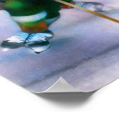 犬の遊ホッケーポスター ポスター (角)