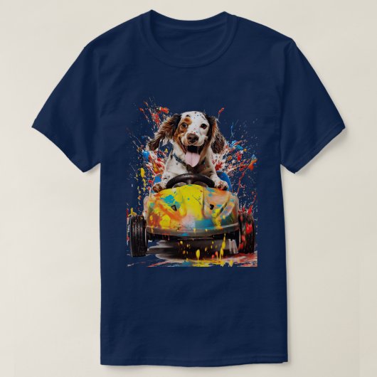 犬の運転 Tシャツ (デザイン正面)