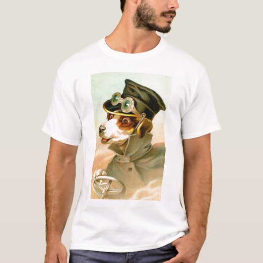 犬の運転 Tシャツ (正面)
