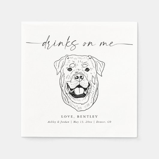 犬の酒を結婚飲ませてくれ スタンダードカクテルナプキン (正面)
