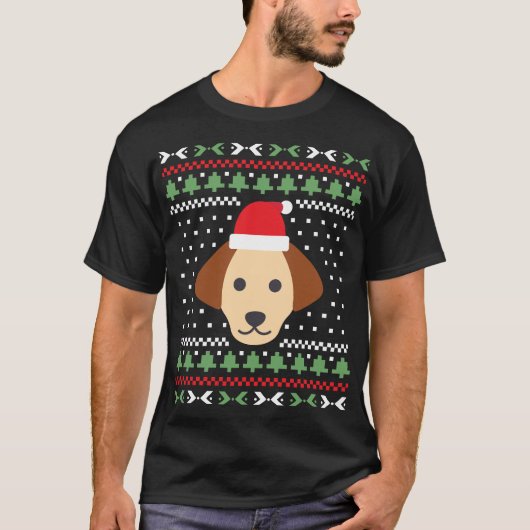 犬の醜いクリスマスセーター Tシャツ (正面)