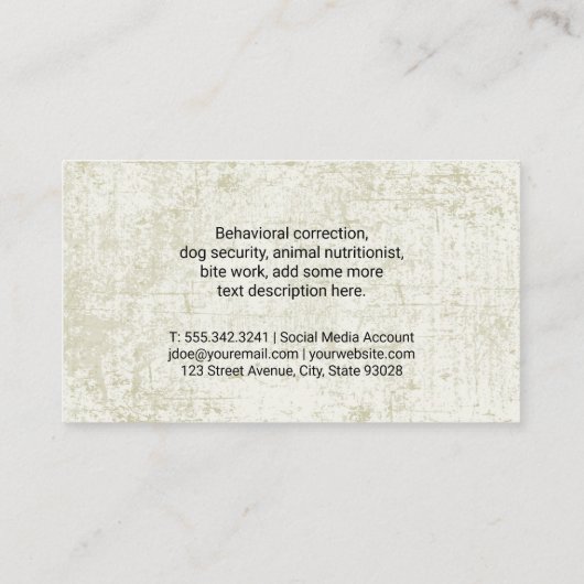 犬の集団 |動物 名刺 (裏面)