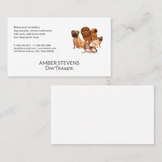 犬の集団 名刺 (正面/裏面)