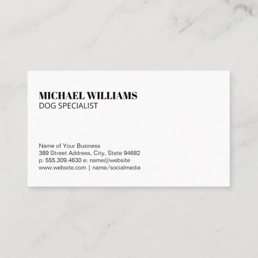 犬の集団 | 犬の足 名刺 (裏面)