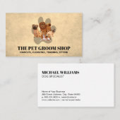 犬の集団 | 犬の足 名刺 (正面/裏面)