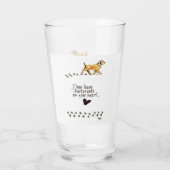 犬の離れパウプリントあなたのハート声明ペット タンブラーグラス (裏面)