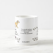 犬の離れパウプリントのハートマグカップ コーヒーマグカップ (中央)