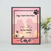 犬の離れポーププリント私たちのハート紙 (スタンド正面)