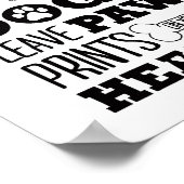 犬の離れ手がハートにかわいい子犬のスケ ポスター (角)