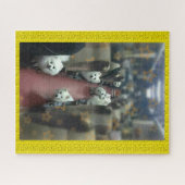 犬の電車に乗る ジグソーパズル (横)