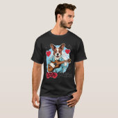 犬の音楽が好き Tシャツ (正面フル)
