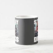 犬の頭おもしろいを持つ野良犬 コーヒーマグカップ (中央)