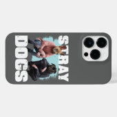 犬の頭おもしろいを持つ野良犬 iPhoneケース (裏面横)