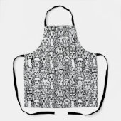犬の頭のパターン エプロン (正面)