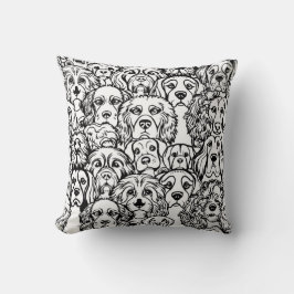 犬の頭のパターン クッション
