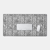 犬の頭のパターン デスクマット (キーボード&マウス)