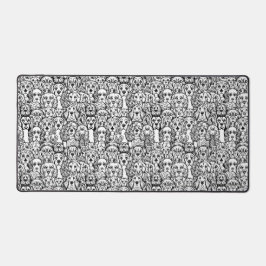 犬の頭のパターン デスクマット