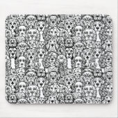 犬の頭のパターン マウスパッド (正面)