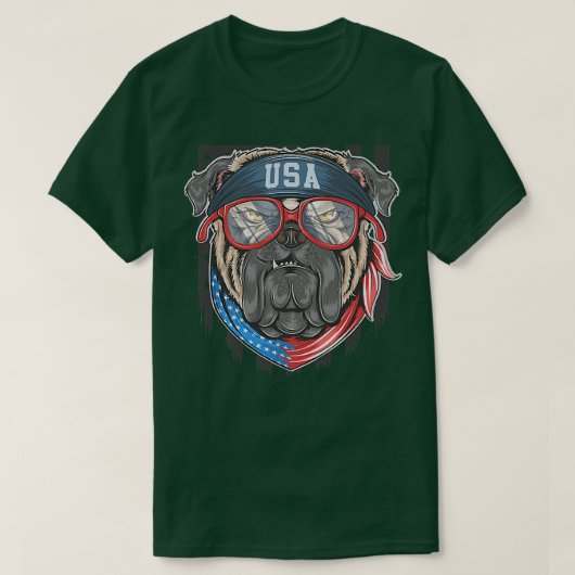 犬の頭の煙をペットの飼い主 Tシャツ (デザイン正面)