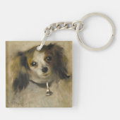 犬の頭部、1870年(キャンバスの油) キーホルダー (裏面)