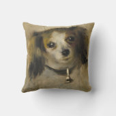 犬の頭部、1870年(キャンバスの油) クッション (裏面)