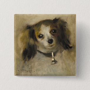 犬の頭部、1870年(キャンバスの油) 缶バッジ