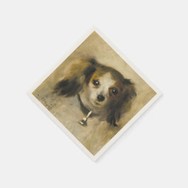 犬の頭、オーギュスト・ルノアール・アート スタンダードカクテルナプキン