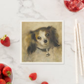犬の頭、オーギュスト・ルノアール・アート スタンダードカクテルナプキン (インサイチュ)