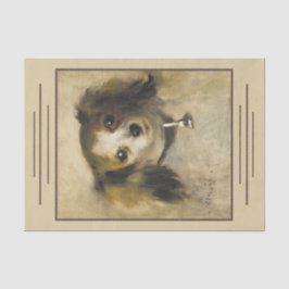 犬の頭、オーギュスト・ルノアール・アート・デコパージュ 薄葉紙