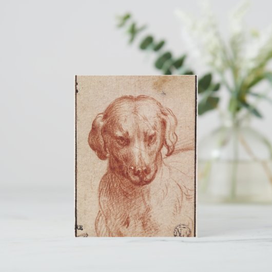 犬の頭 ポストカード (スタンド正面)