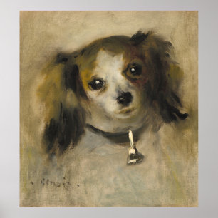 犬の頭， 1870 (キャンバス上の油) ポスター