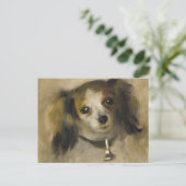 犬の頭， 1870 (キャンバス上の油) ポストカード (スタンド正面)