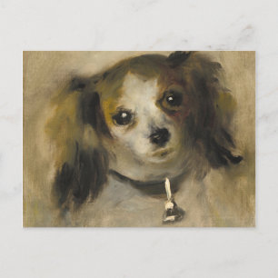 犬の頭, 1870 (キャンバス上の油) ポストカード