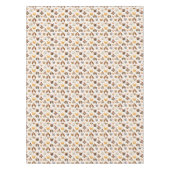 犬の顔インウィンターハッツホリデーパターン テーブルクロス (正面)