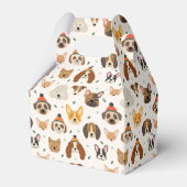 犬の顔インウィンターハッツホリデーパターン フェイバーボックス (裏面サイド)