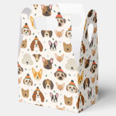 犬の顔インウィンターハッツホリデーパターン フェイバーボックス (オープン)