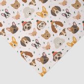 犬の顔インウィンターハッツホリデーパターン 薄葉紙 (詳細)