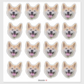 犬の顔ステッカー、犬の恋人のギフト、カスタム顔 シール (シート)