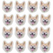 犬の顔ステッカー、犬の恋人のギフト、カスタム顔 シール (正面)