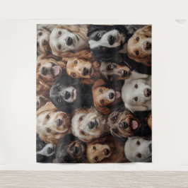 犬の顔タペストリー タペストリー