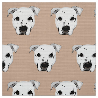 犬の顔パターン ファブリック