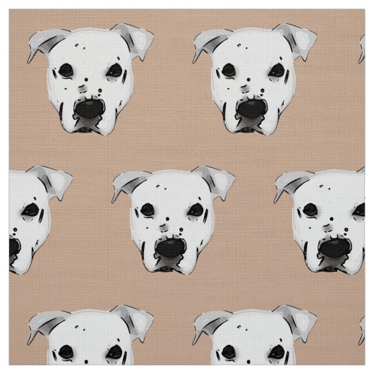 犬の顔パターン ファブリック (見本)