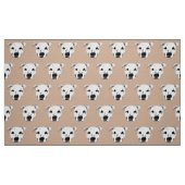 犬の顔パターン ファブリック (ファットクォーター)