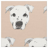 犬の顔パターン ファブリック (クローズアップ)