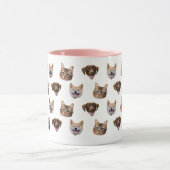 犬の顔パーソナライズされたマグ、犬の猫ママの贈り物 マグカップ (中央)